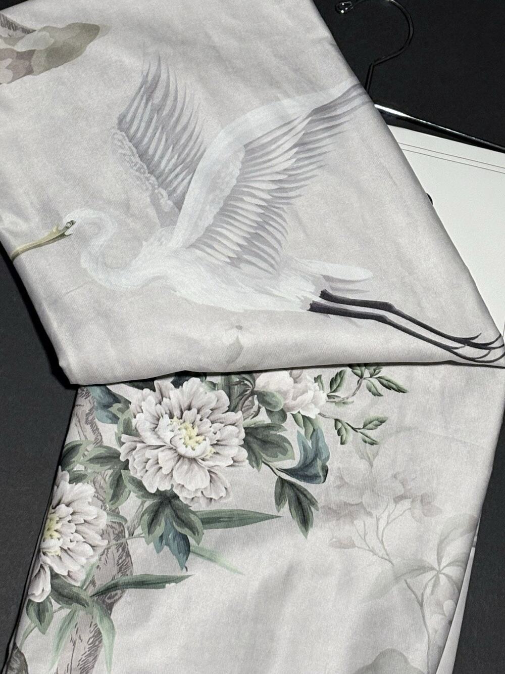 Callisto Home Heron Bird Window Curtains Panels 38 X 96” Set Of 2 Panels Blush